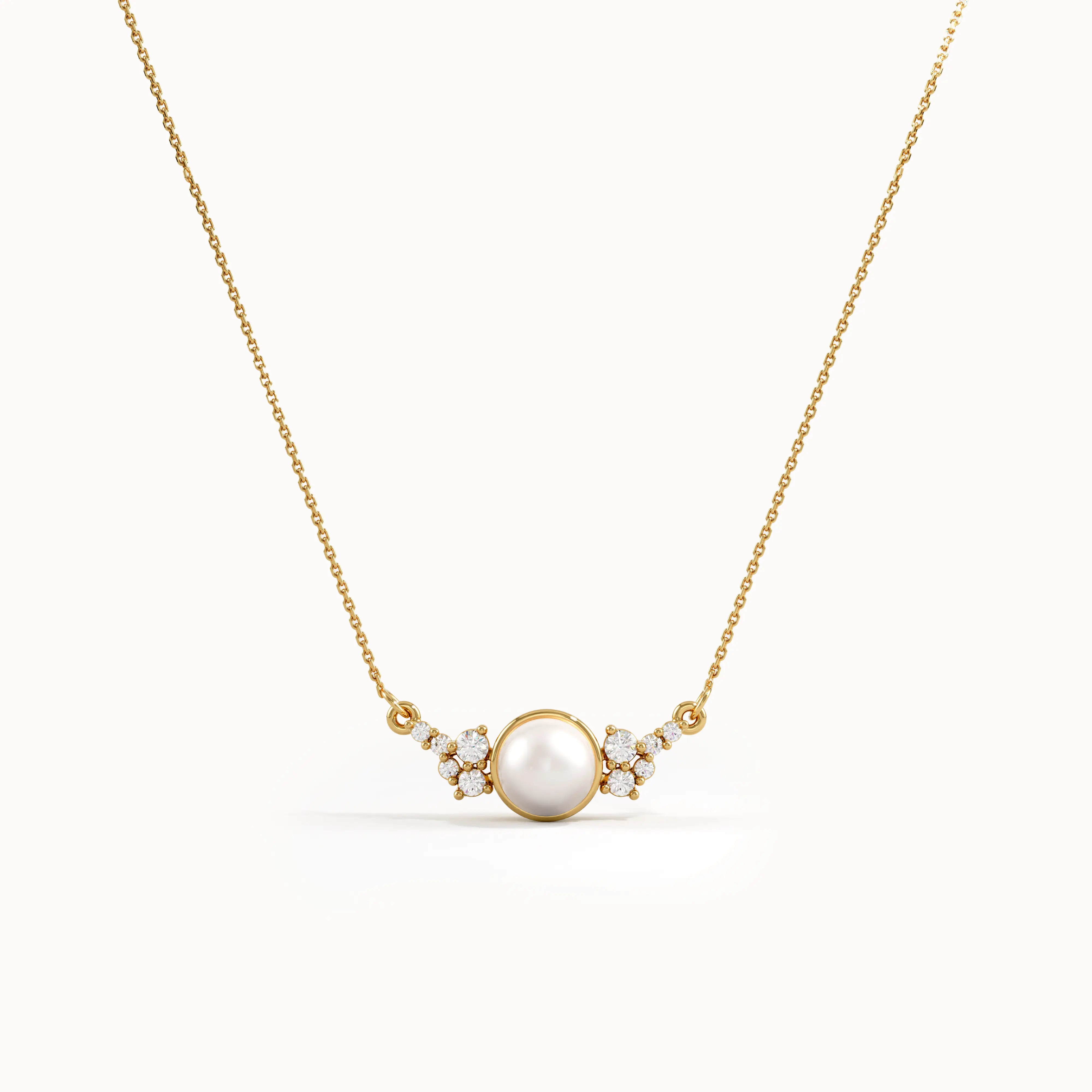 14k Gold Pearl Necklace - BRENNMORE 
