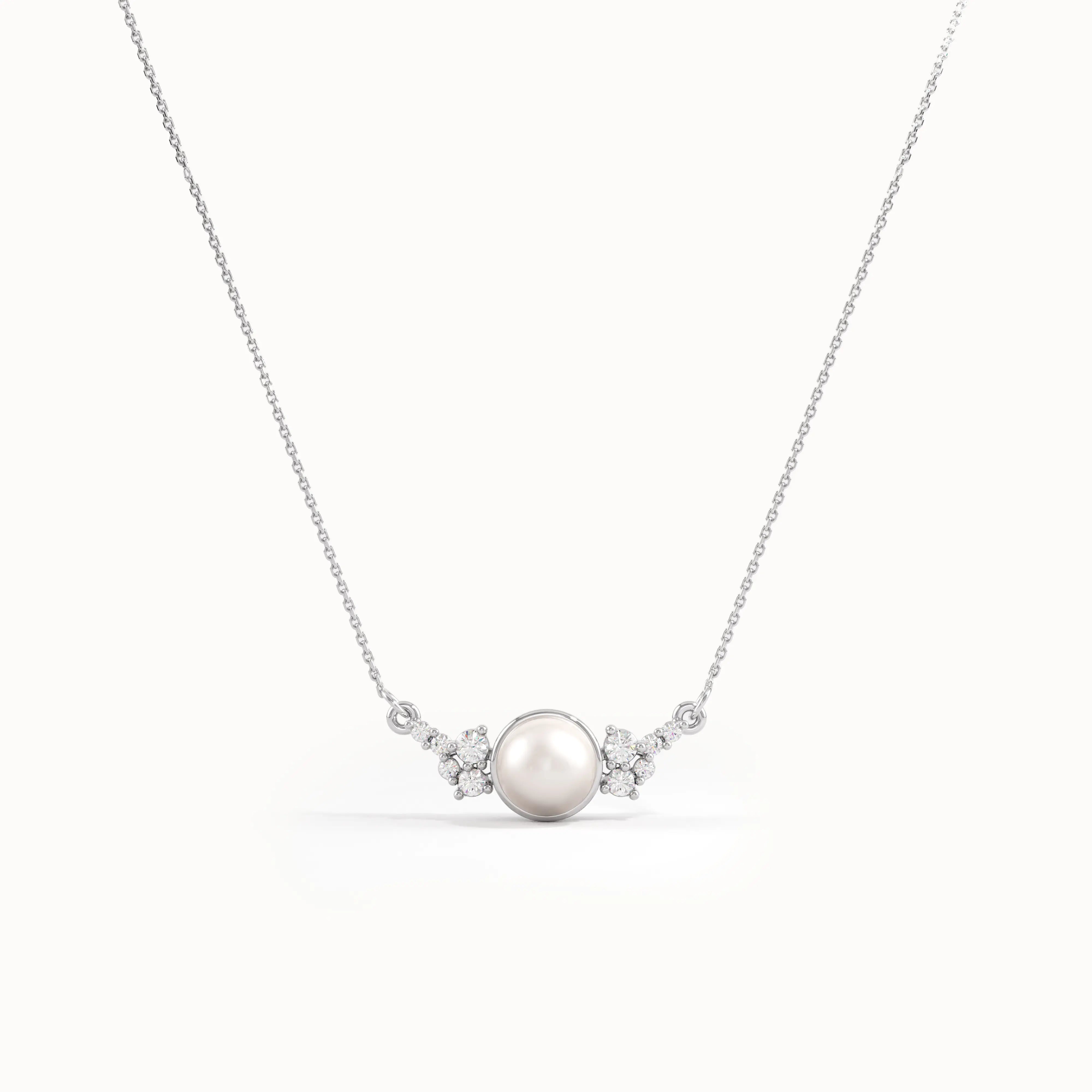 14k Gold Pearl Necklace - BRENNMORE 