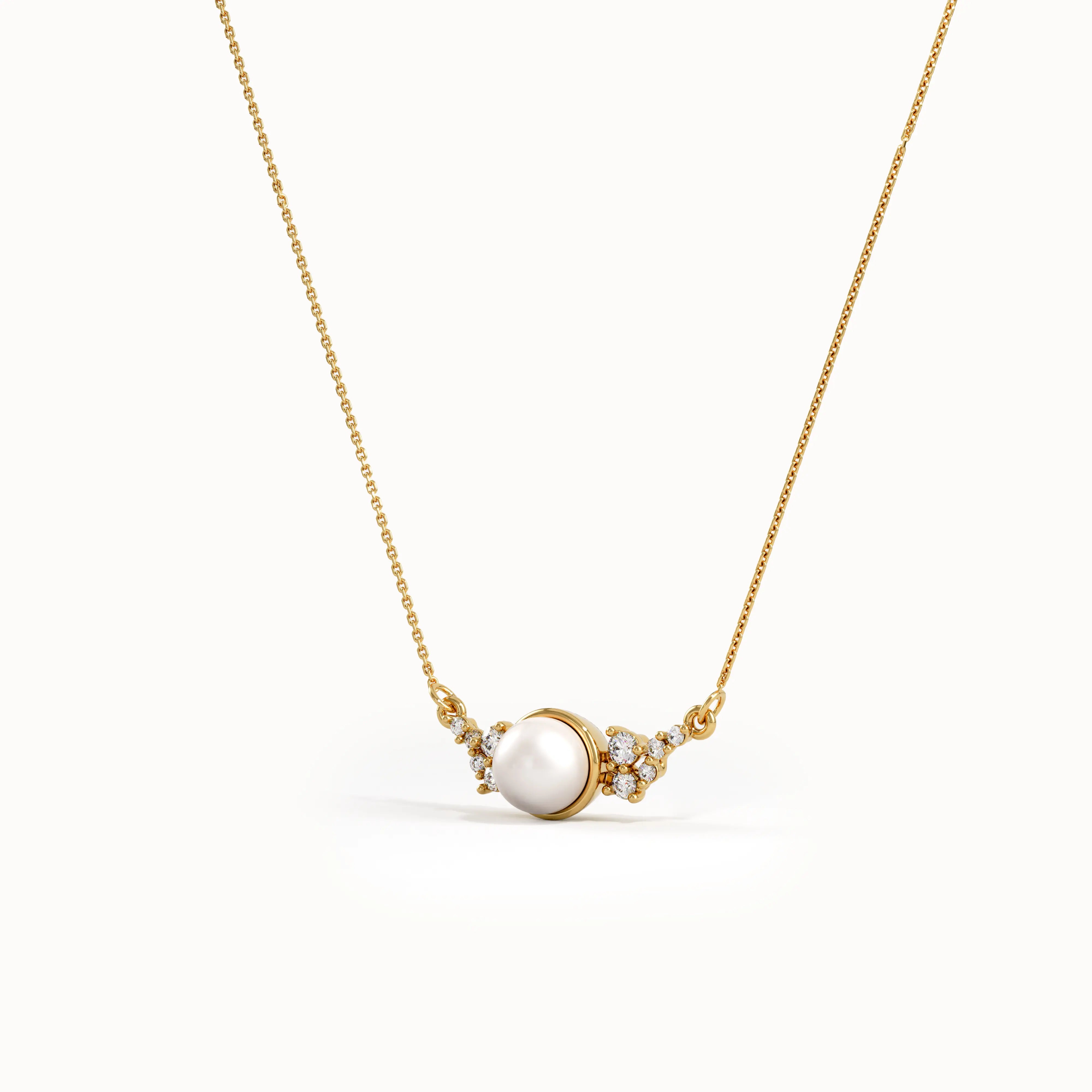 14k Gold Pearl Necklace - BRENNMORE 