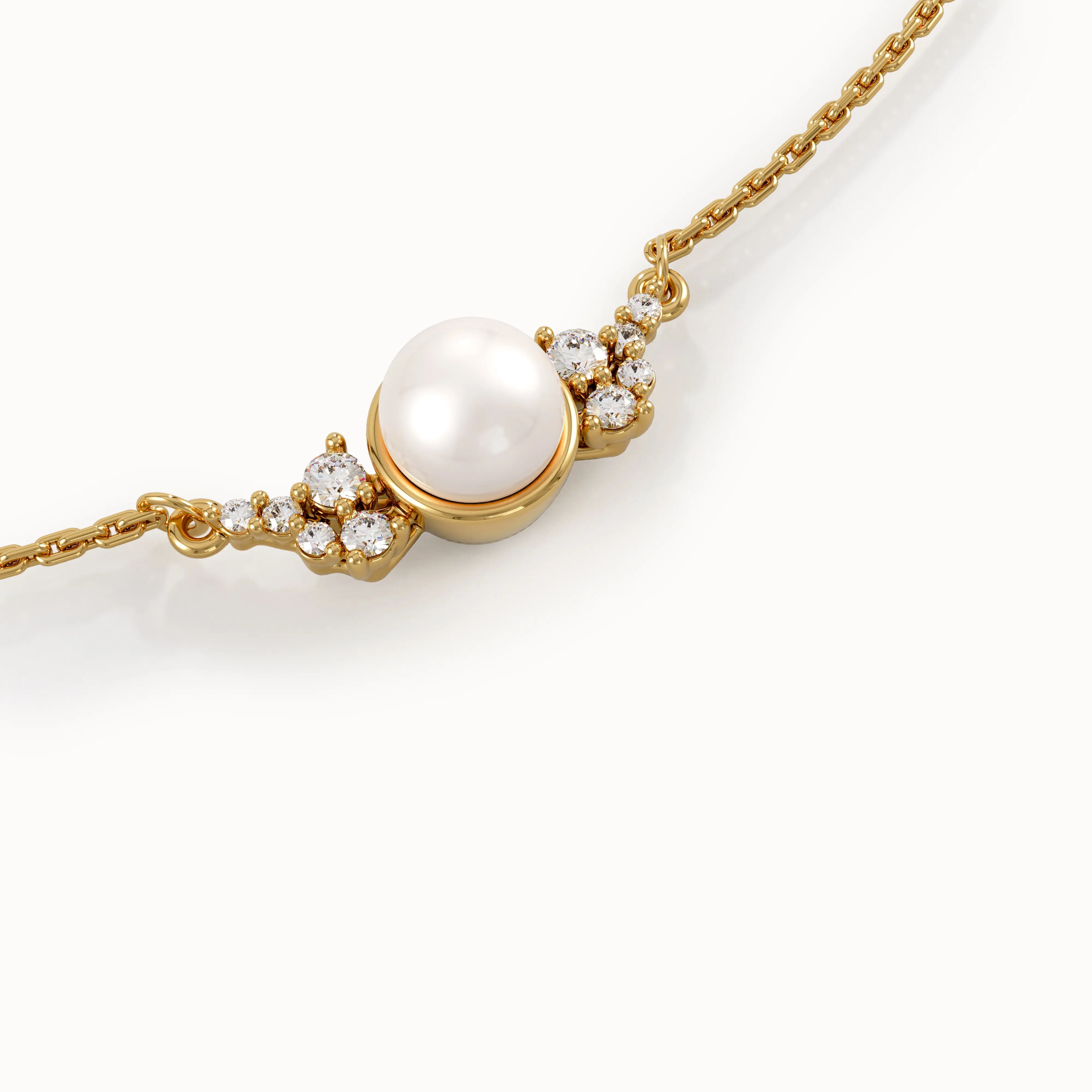 14k Gold Pearl Necklace - BRENNMORE 