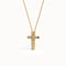 Pave Cross Gold Necklace - BRENNMORE 