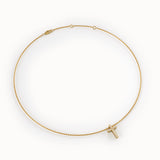 Pave Cross Gold Necklace