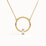 Baguette Karma Necklace in Gold - BRENNMORE 