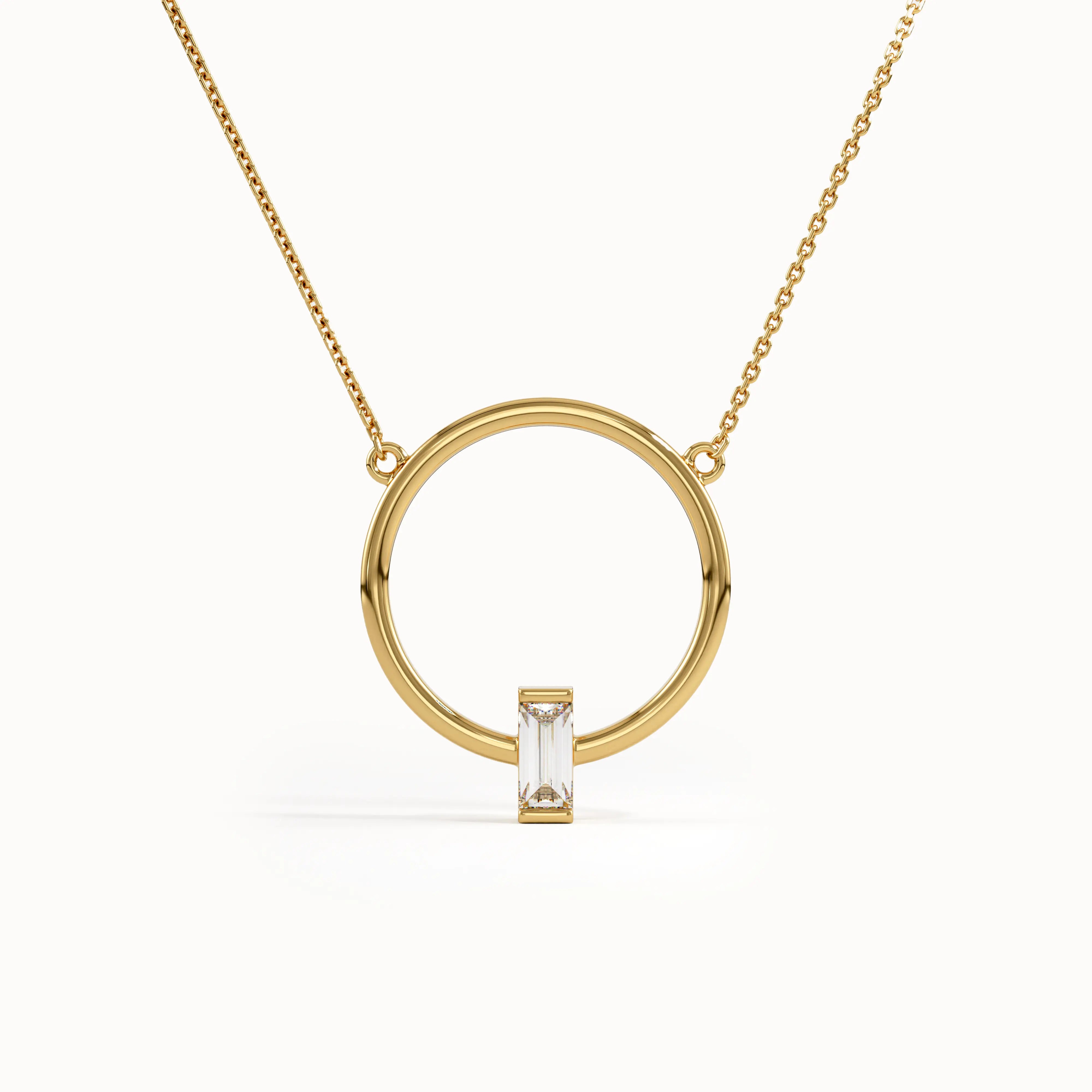 Baguette Karma Necklace in Gold - BRENNMORE 