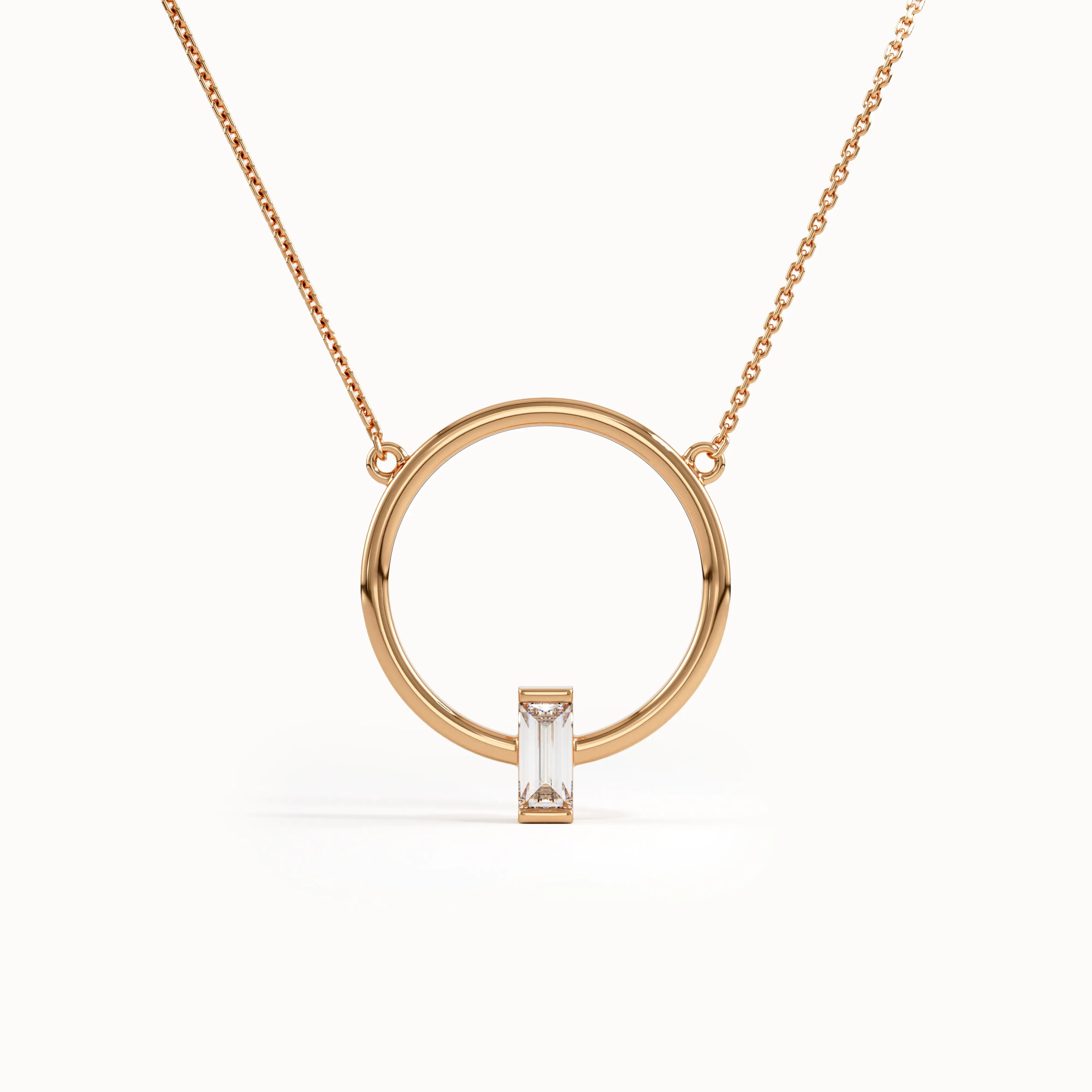 Baguette Karma Necklace in Gold - BRENNMORE 