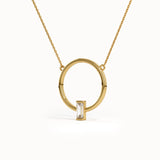 Baguette Karma Necklace in Gold - BRENNMORE 