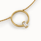 Baguette Karma Necklace in Gold - BRENNMORE 