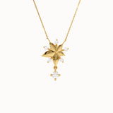 Gold Flower Pendant Necklace