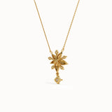 Gold Flower Pendant Necklace