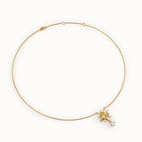 Gold Flower Pendant Necklace