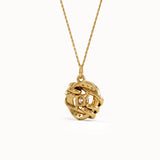 Unique Circle Pendant with Lab Diamonds - BRENNMORE 