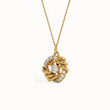 Unique Circle Pendant with Lab Diamonds - BRENNMORE 