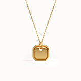 Dainty Small Octagon Charm Pendant