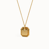 Dainty Small Octagon Charm Pendant - BRENNMORE 