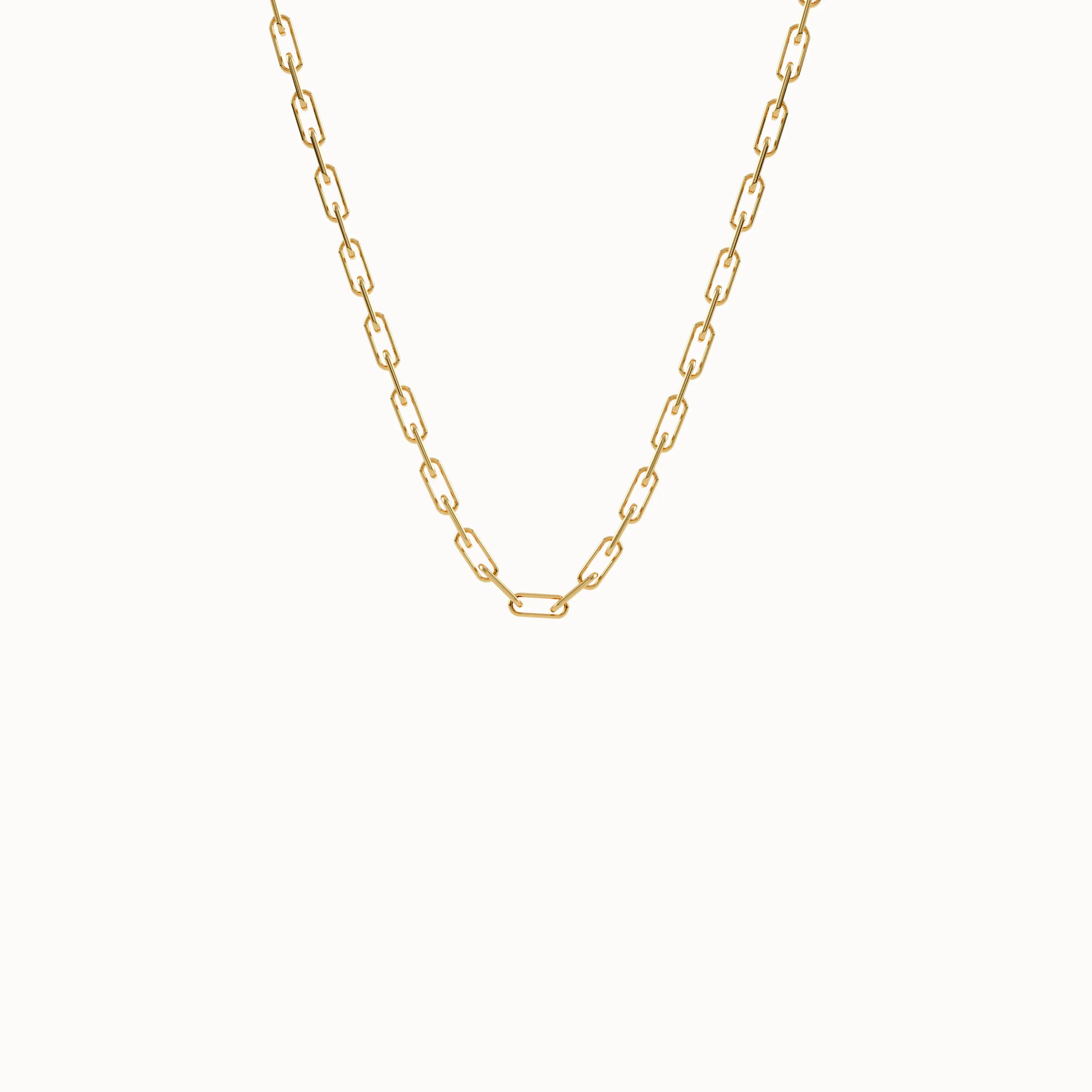 Slim Link Chain Necklace in 14k Gold - BRENNMORE 