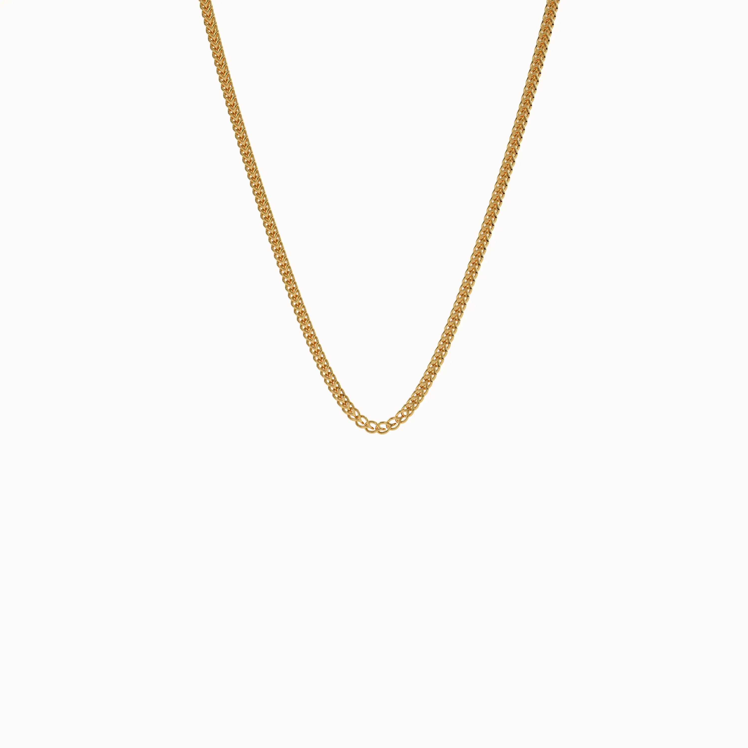 Curb Chain Necklace in 14k Gold - BRENNMORE 