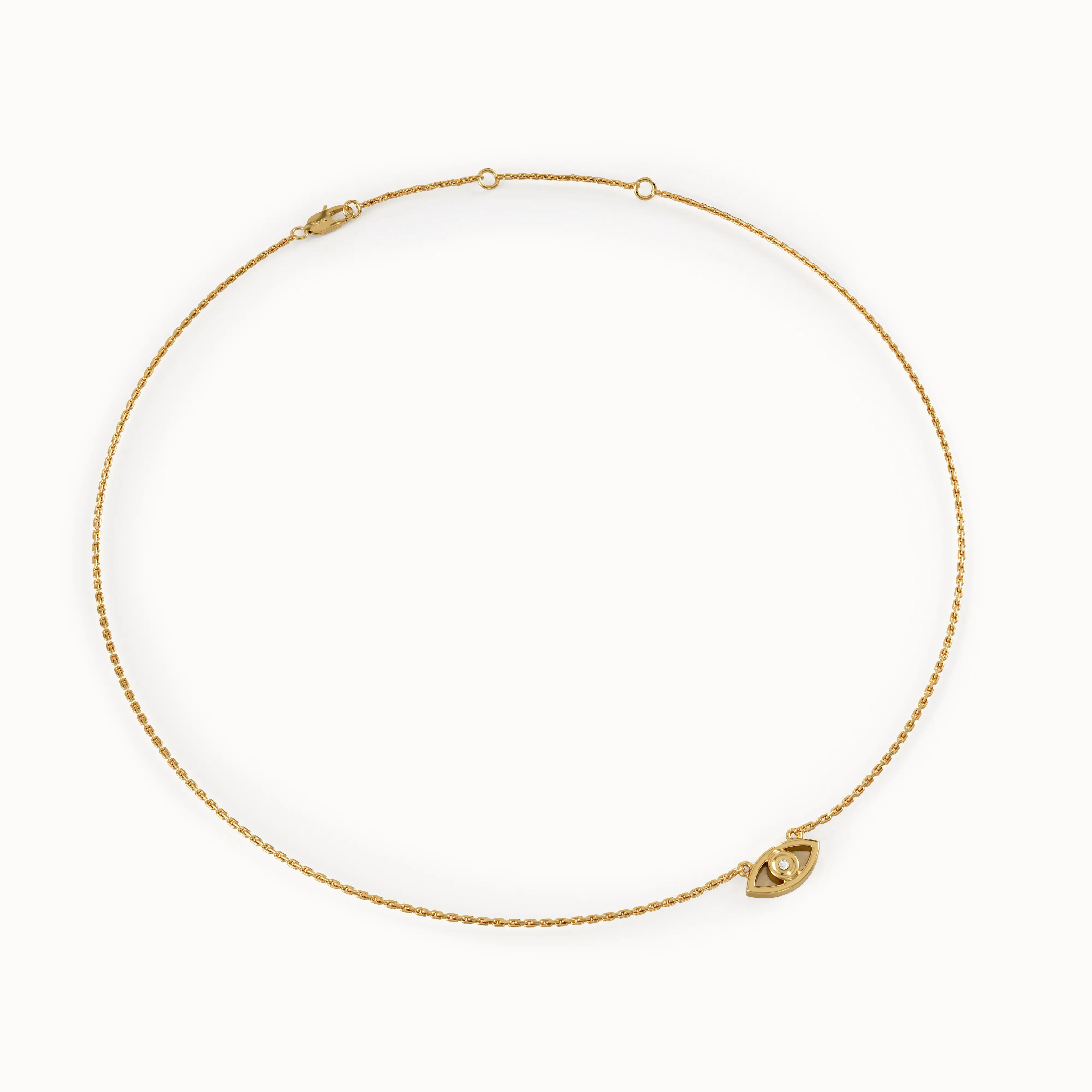 Evil Eye Necklace in Gold - BRENNMORE 