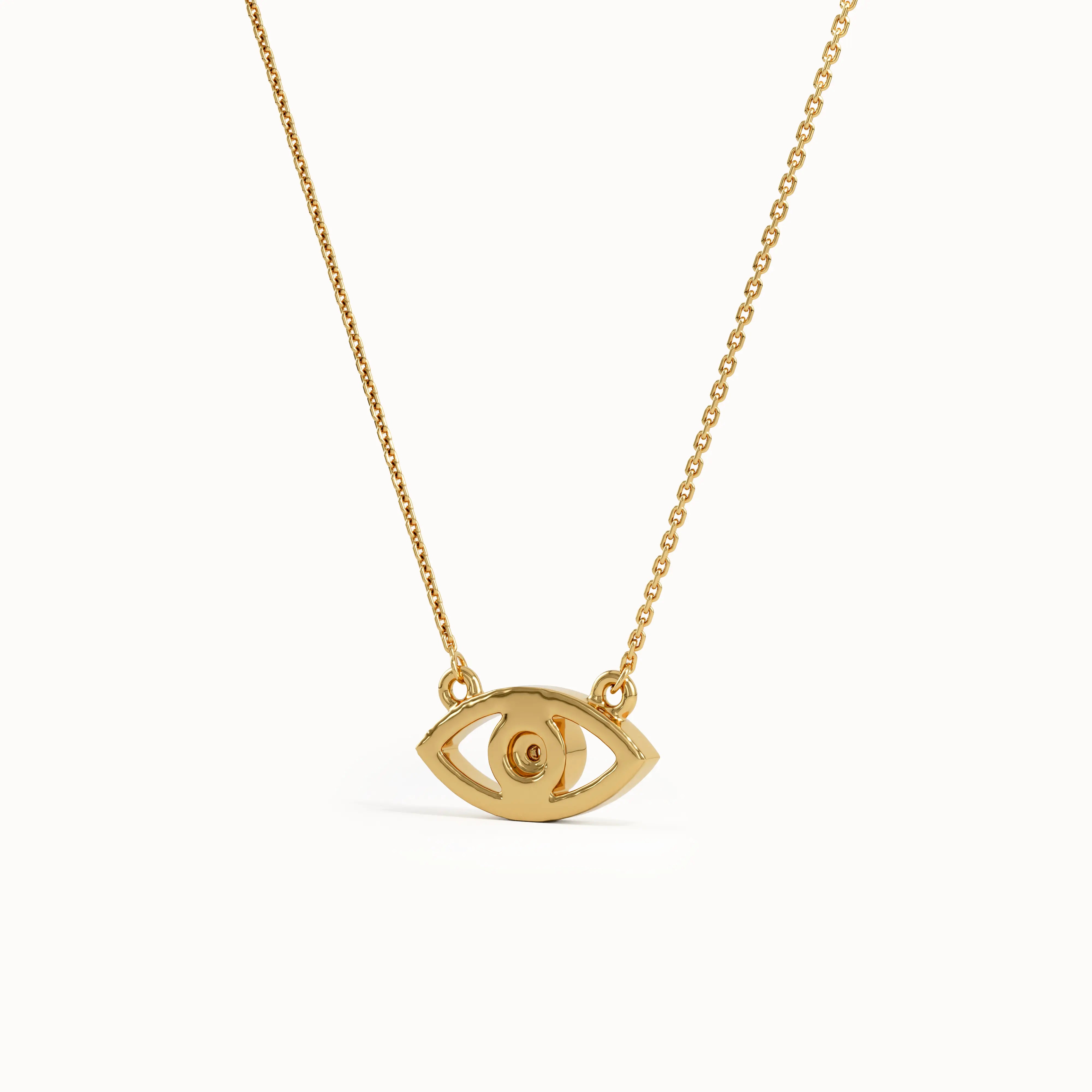Evil Eye Necklace in Gold - BRENNMORE 