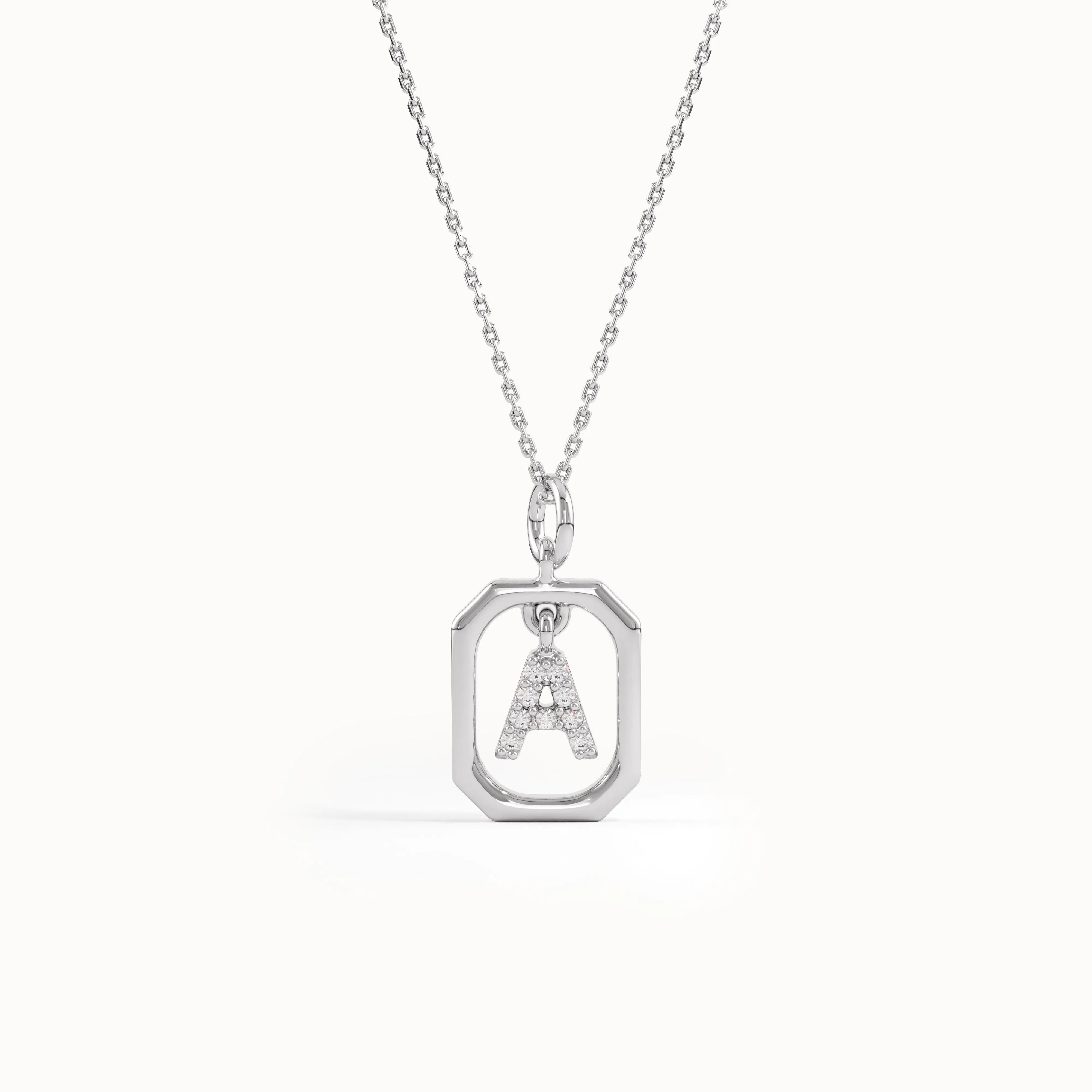 Dangling Letter Necklace in Gold - BRENNMORE 
