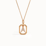 Dangling Letter Necklace in Gold - BRENNMORE 