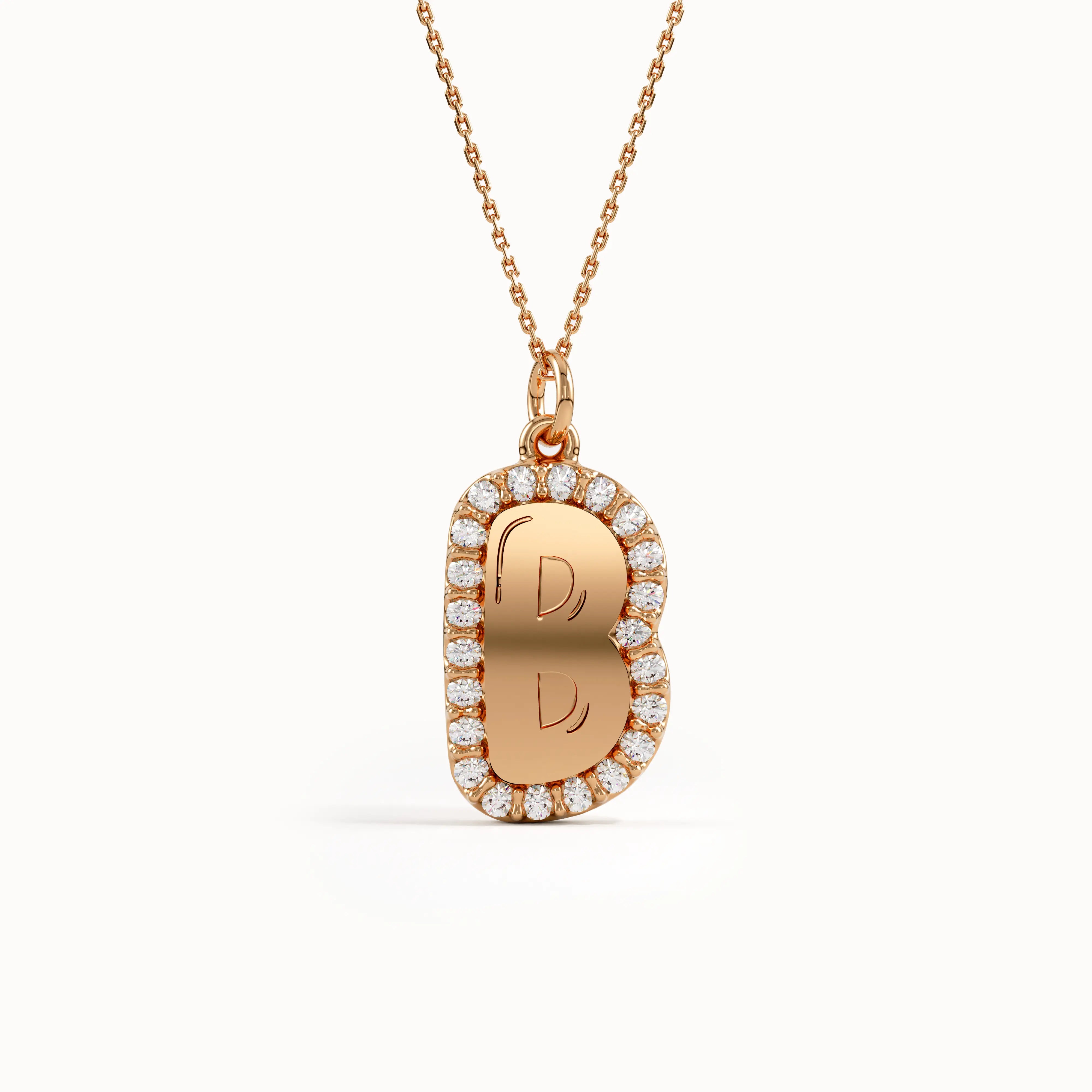 Bubble Initial Pendant Necklace - BRENNMORE 