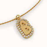 Bubble Initial Pendant Necklace - BRENNMORE 