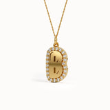Bubble Initial Pendant Necklace - BRENNMORE 
