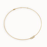 Trio Bezel Necklace in 14k Gold