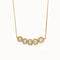 5 Stone Bezel Necklace in Gold - BRENNMORE 