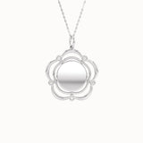 Engravable Flower Pendant Necklace
