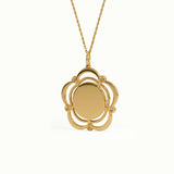 Engravable Flower Pendant Necklace