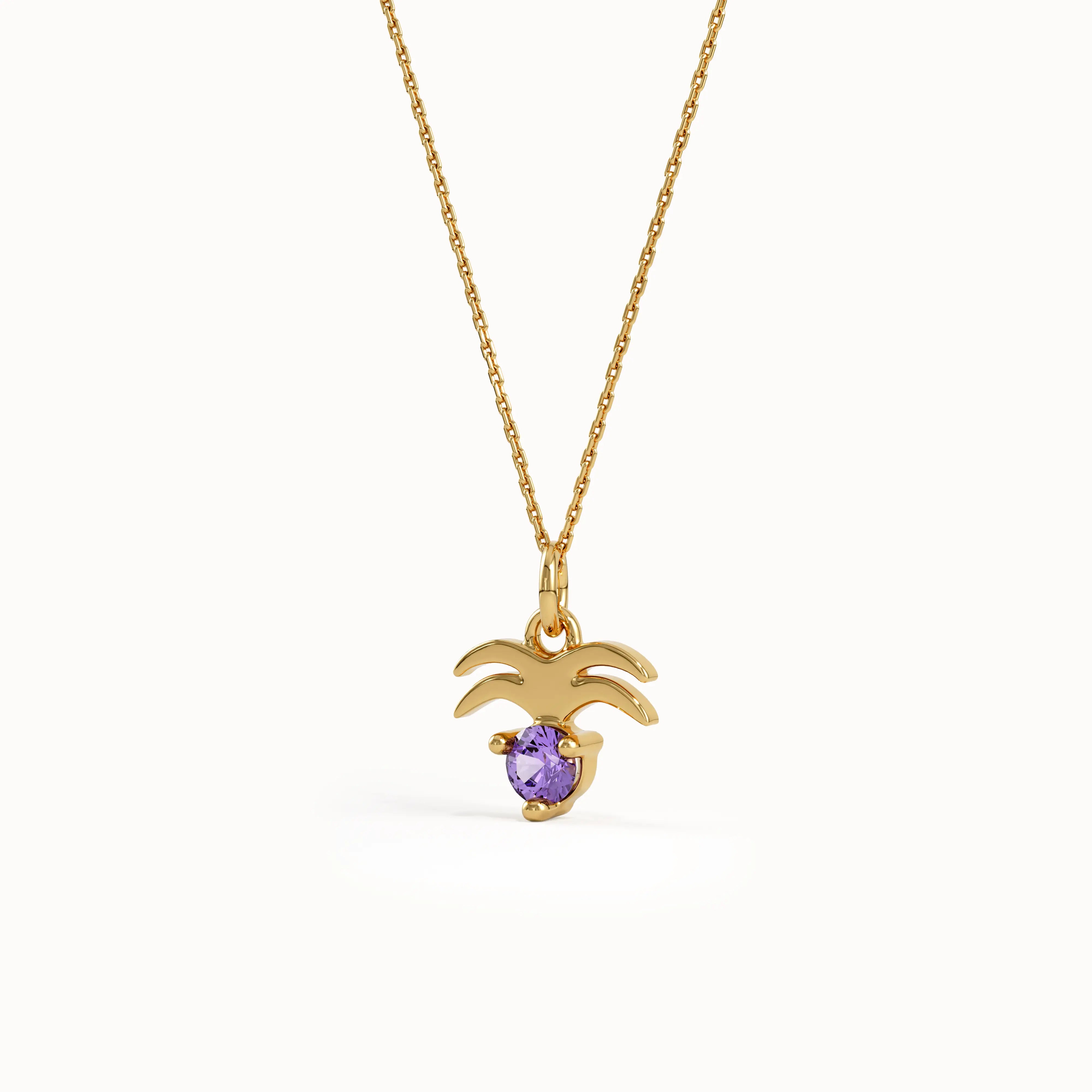 Aquarius Amethyst Pendant Necklace - BRENNMORE 