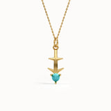 Sagittarius Turqouise Pendant Necklace - BRENNMORE 