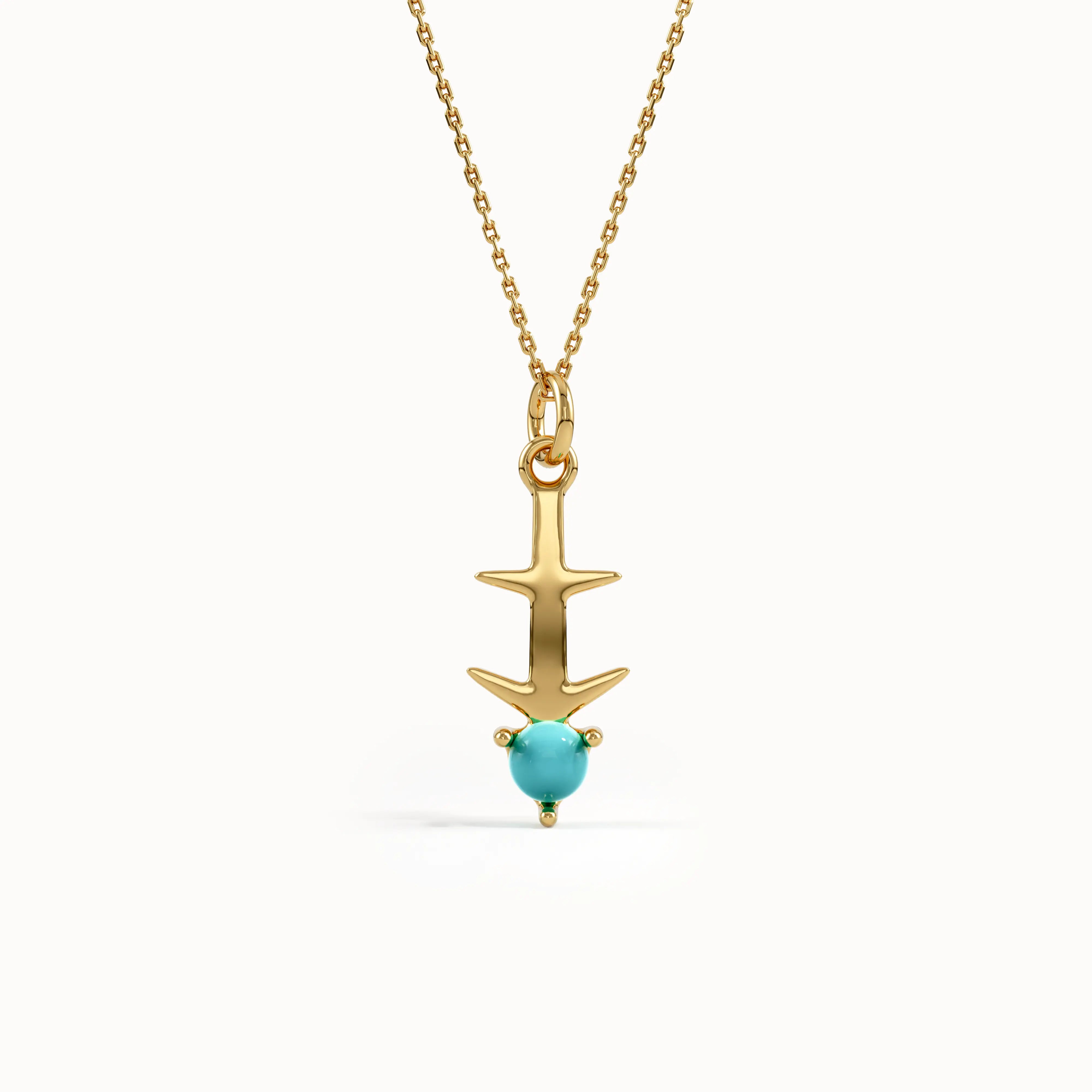 Sagittarius Turqouise Pendant Necklace - BRENNMORE 