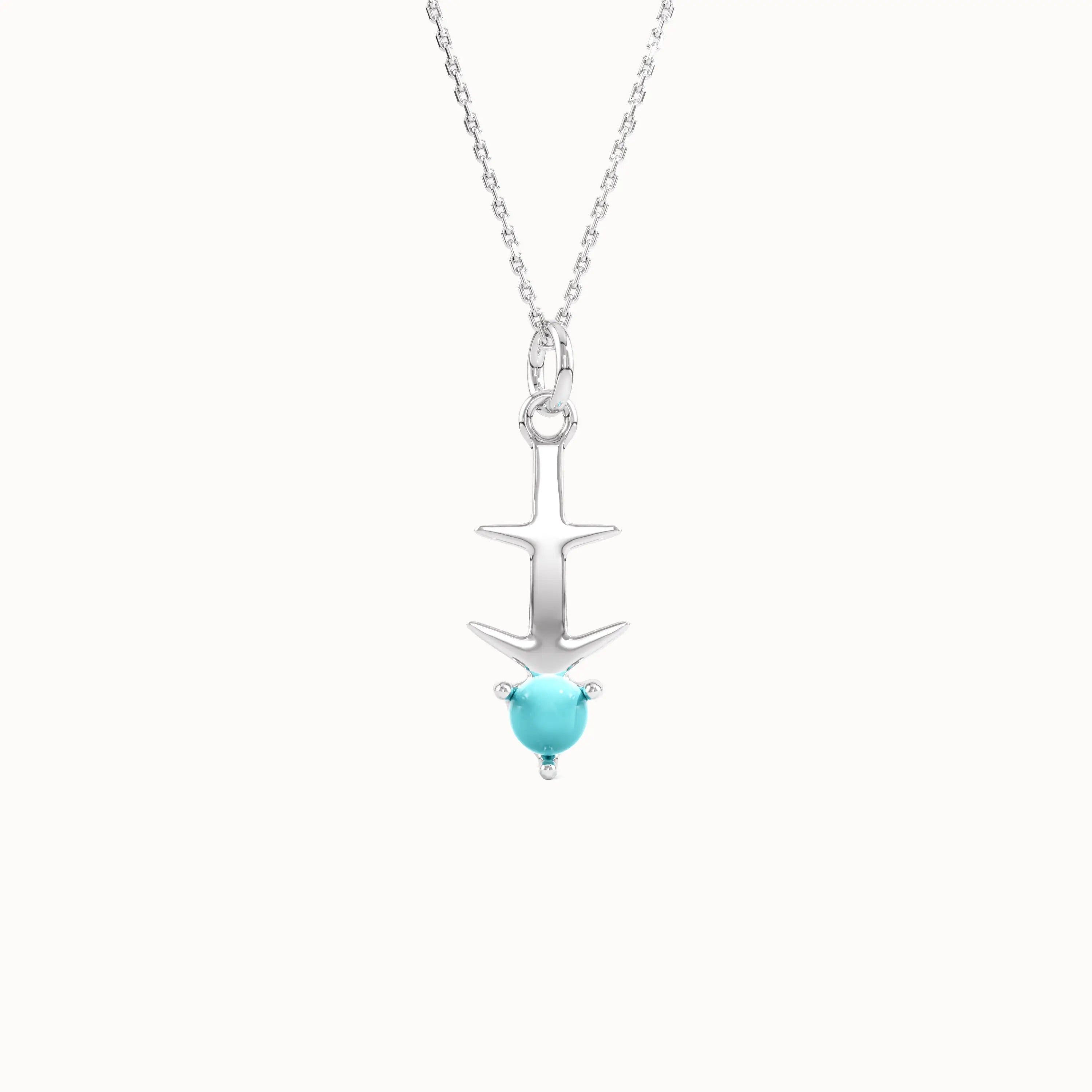 Sagittarius Turqouise Pendant Necklace