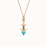 Sagittarius Turqouise Pendant Necklace - BRENNMORE 
