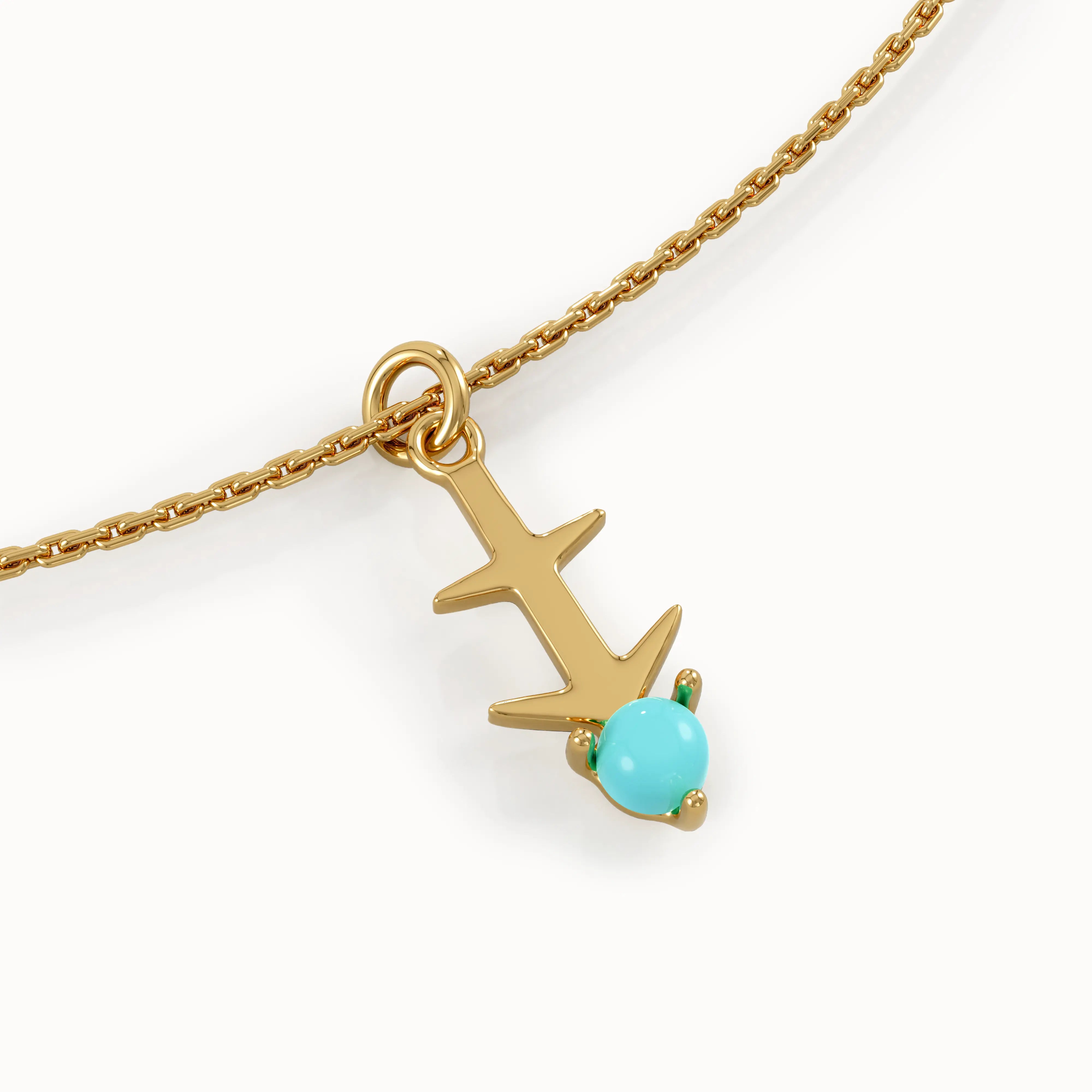Sagittarius Turqouise Pendant Necklace - BRENNMORE 