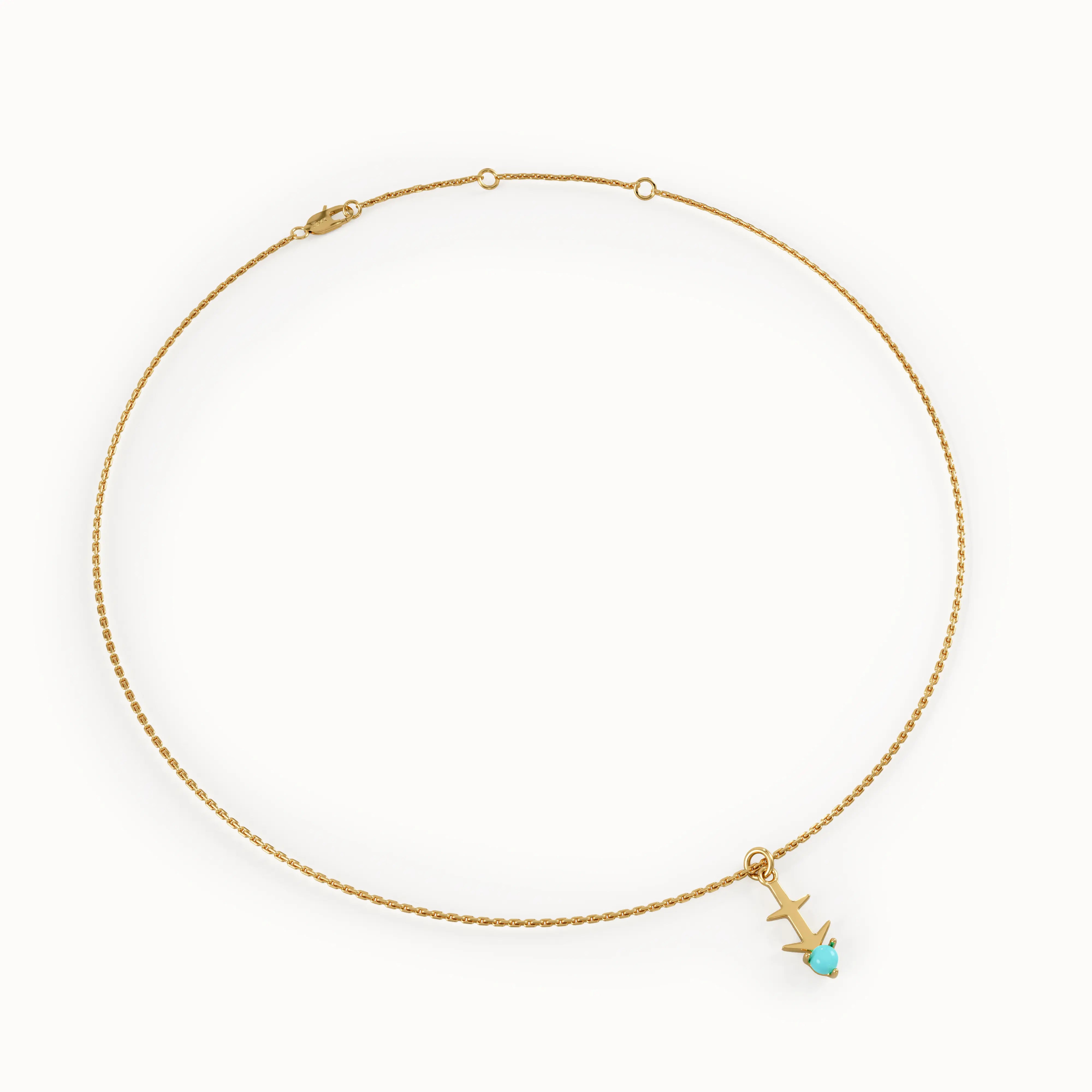 Sagittarius Turqouise Pendant Necklace - BRENNMORE 