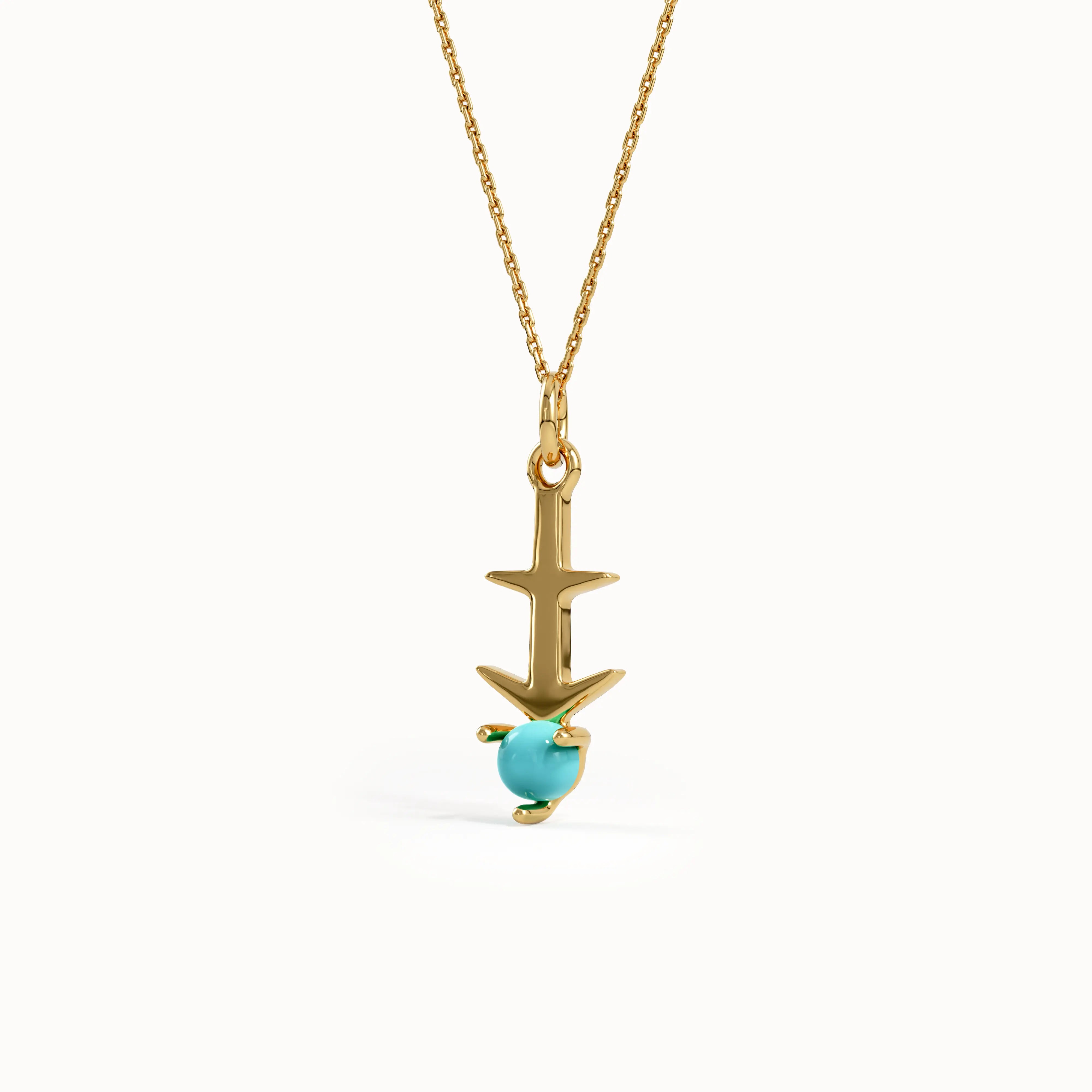 Sagittarius Turqouise Pendant Necklace - BRENNMORE 