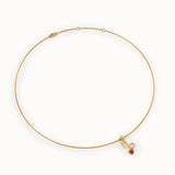 Capricorn Garnet Pendant Necklace - BRENNMORE 