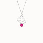 Cancer Ruby Pendant Necklace - BRENNMORE 