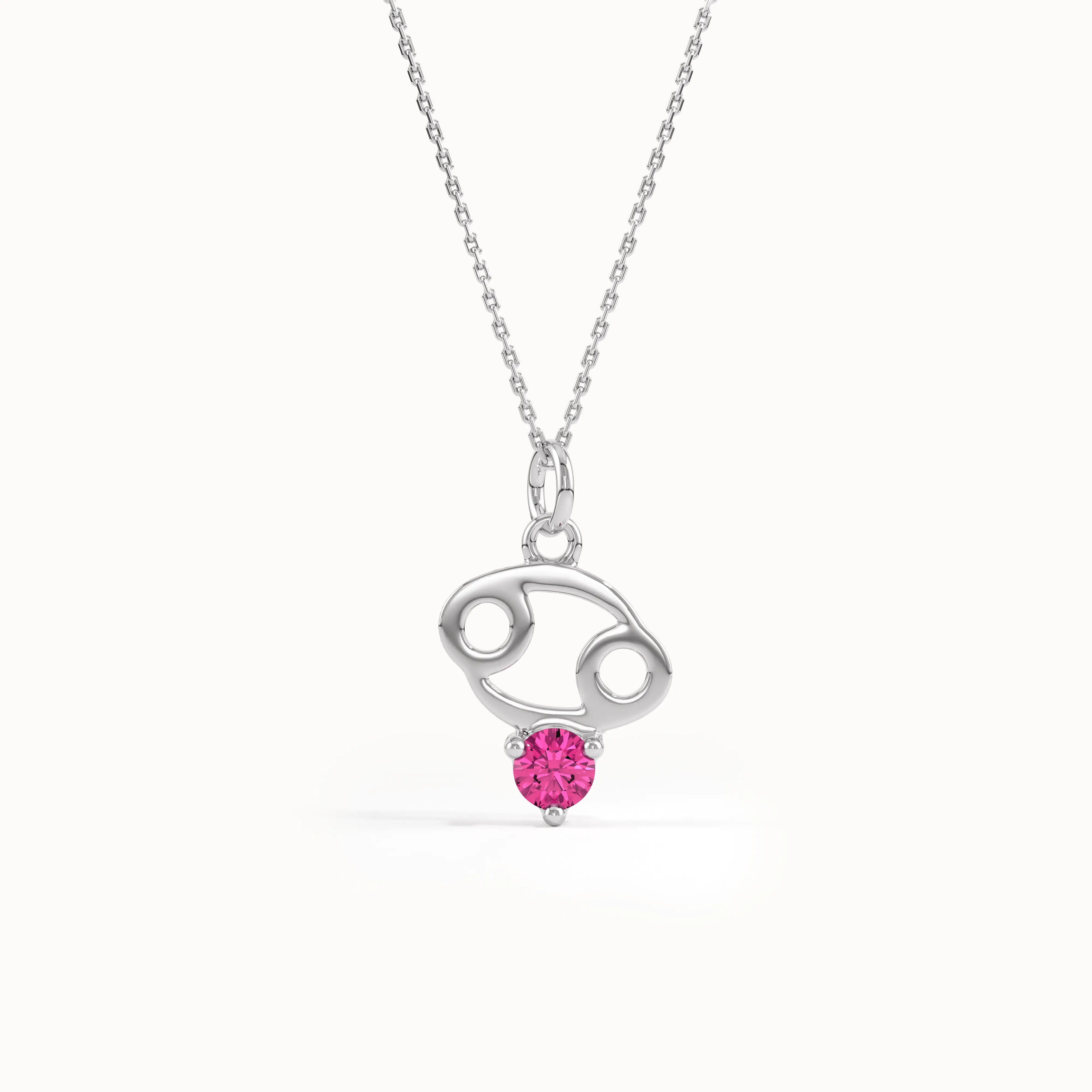 Cancer Ruby Pendant Necklace - BRENNMORE 
