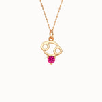 Cancer Ruby Pendant Necklace - BRENNMORE 