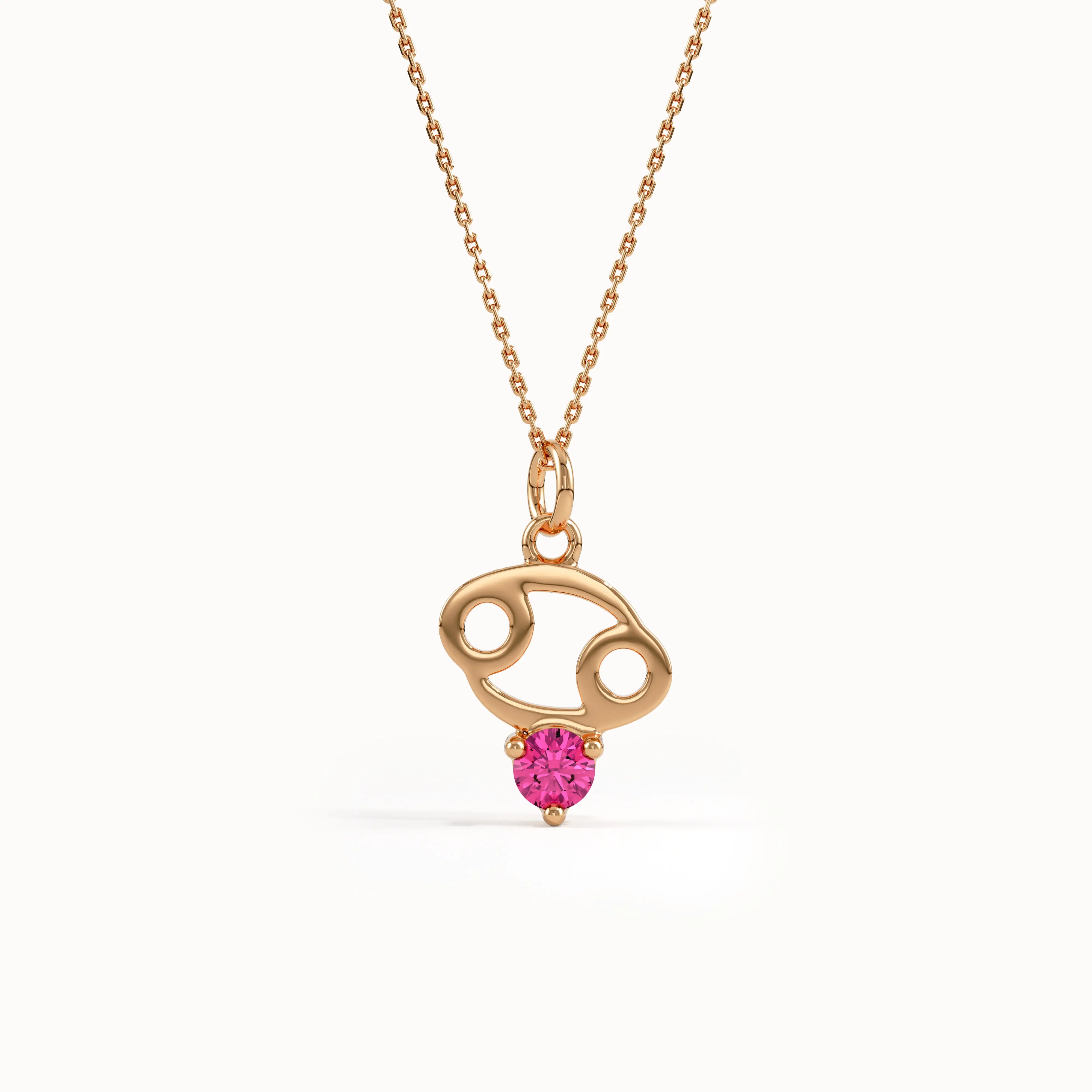 Cancer Ruby Pendant Necklace - BRENNMORE 