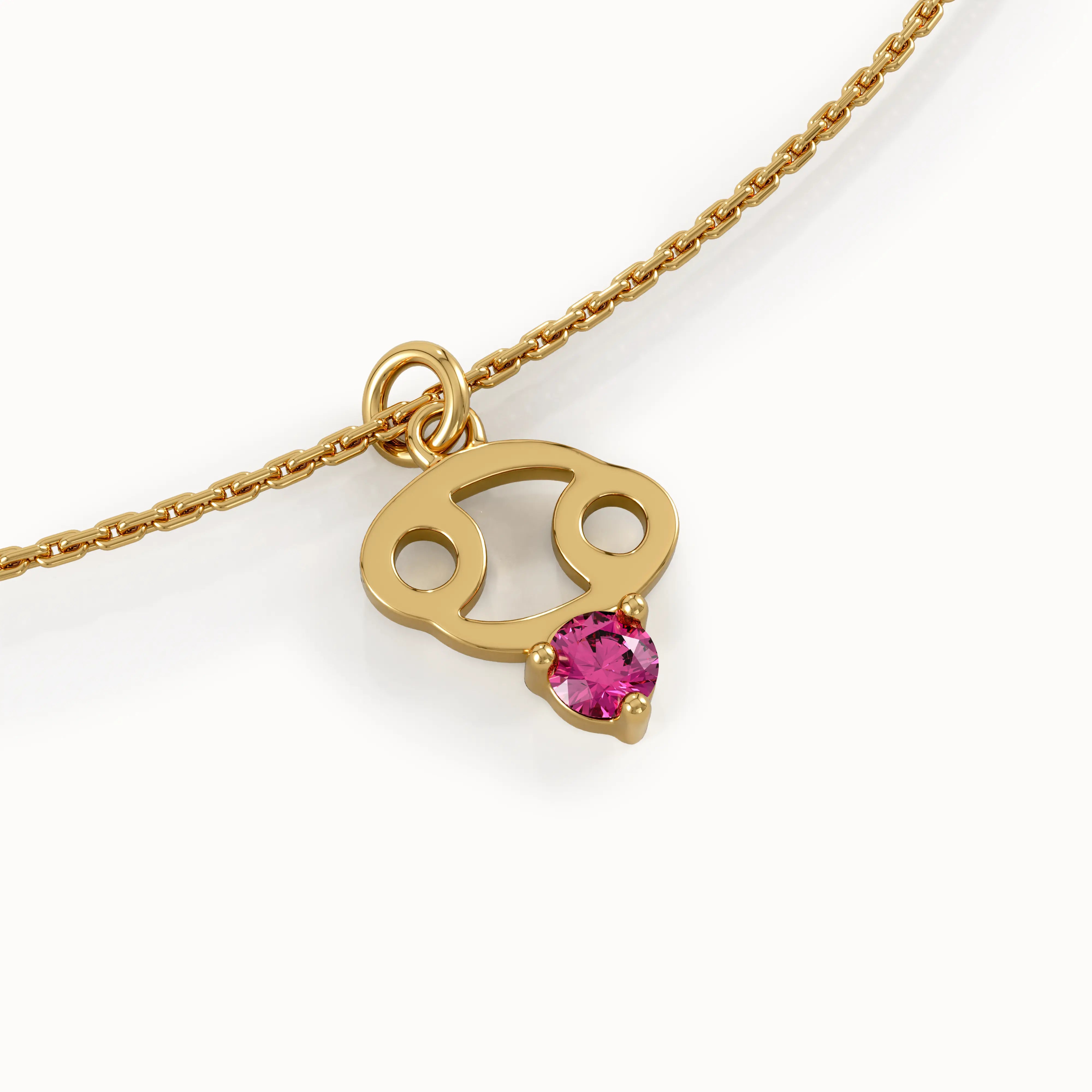 Cancer Ruby Pendant Necklace - BRENNMORE 