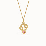Cancer Ruby Pendant Necklace - BRENNMORE 