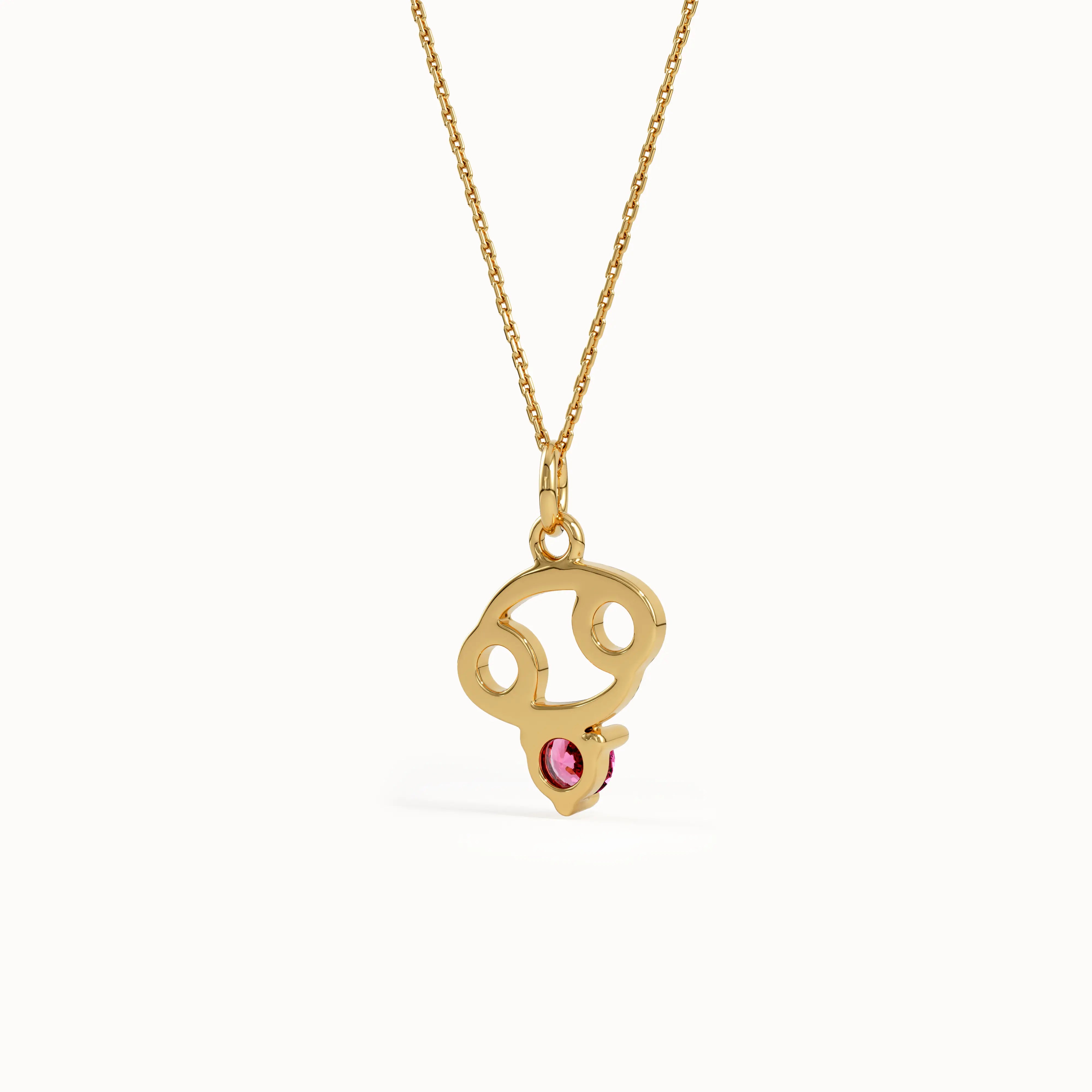 Cancer Ruby Pendant Necklace - BRENNMORE 