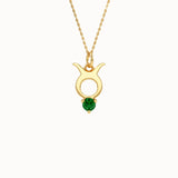 Taurus Emerald Pendant Necklace
