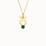 Taurus Emerald Pendant Necklace - BRENNMORE 