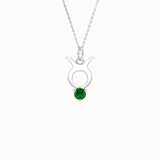 Taurus Emerald Pendant Necklace